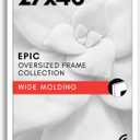 Americanflat 27x40 Picture Frame with Polished Plexiglass - White Picture Frame - Wide Photo Frames Made of Engineered Wood for Vertical or Horizontal Wall Display - Epic Collection - White