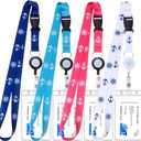 Retractable Waterproof Lanyard with ID Badge Reel Holder & Detachable Buckle for Ships Key Cards, Cruise Essentials & Must Have Accessories (4 Colors)