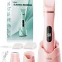 Foil Shaver & Bikini Trimmer for Women, Painless Waterproof Electric Razor Remover for Leg, Body, Armpit & Facial Hair, Cordless with Ceramic Blade,USB Charging Dock, Travel Size, Gifts for Her, Pink