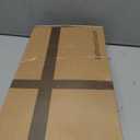 Brass Waterfall Faucet, Brushed Gold Bathroom Faucet, Single Handle for One Hole or 3 Holes 4 Inch with Pop-Up Drain, Pre-Installed Supply Hoses and Deck Plate for Vanity RV Farmhouse Modern