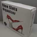 NVGSN Shoe Slots Organizer 20 Pack  Shoe Stackers, Space Savers 50%, 4 Levels Adjustable, Double Layer Holders for Closet, White