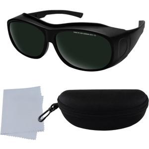 Laser Safety Glasses Red Light Therapy Goggles UV Blocking Laser Glasses for Laser Cosmetology Operator Eye Protection (Dark Green( Ipl200-2000nm))