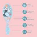 Wet Brush Disney Princess Cinderella Original Detangler Hair Brush, Pain-Free Knot Removal, Flexible Bristles Detangle Wet or Dry Strands, Works on All Hair Types, Ergonomic Handle, Reduces Breakage