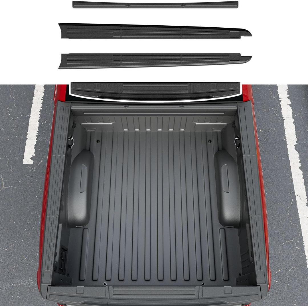 Xipoo 5.5FT Truck Bed Rail Caps Compatible with 2015-2025 Ford F150 Bed Side Rail Cover Protector Tailgate Molding Cap Replacement for 2015-2025 Ford F-150 Accessories