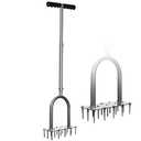 Walensee Lawn Aerator Spike Metal Manual Dethatching Soil Aerating Lawn with 15 Iron Spikes, Pre-Assembled Grass Aerator Tools for Yard, Lawn Aeration, Garden Tool, Revives Lawn Health, Patented