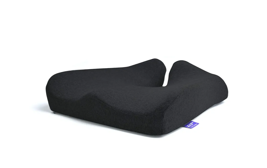 Cushion Lab Patented Pressure Relief Seat Cushion for Long Sitting Hours on Office & Home Chair - Extra-Dense Memory Foam for Soft Support. Car Pad for Hip, Tailbone, Coccyx, Sciatica - Black
