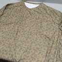 OLAPTA Women Leopard Sweatshirts Oversized Long Sleeve Cheetah Print Fleeced Pullover Tops Graphic Trendy Fall Clothes 2000s (XX-Large, Khaki)