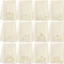 12 Pcs Christmas Kitchen Towels and Dishcloths Absorbent Decorative Hand Dish Tea Towels Christmas Decoration for Winter Xmas Home Gift Supplies, 15.8 x 23.6 Inches (Nativity Scene)