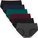 INNERSY Womens Underwear Cotton Hipster Panties Regular & Plus Size 6-Pack, Size: L