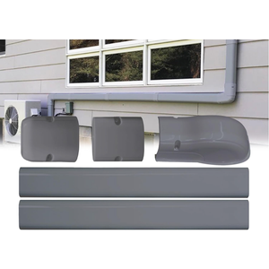 3 in. x 7.5 ft. Gray Cover Kit for Air Conditioner and Heat Pump Line Sets-Ductless Mini Split or Central