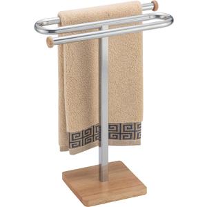 ZCDCP Hand Towel Holder Stand, S-Shape Countertop Towel Stand with Wood Base Freestanding Towel Rack for Bathroom
