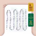 Klikel Christmas Acrylic Blue and Silver Garland 10 Feet Long