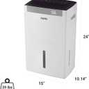 Aeric 50-Pint Portable Dehumidifier for Home, Moisture Absorber For Basement, Garage, Living Room, and Extra Large Rooms up to 4,500 Sq.Ft., Energy Star Dehumidifier with Auto-Shutoff & Timer in White