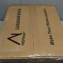 NEFROM Luggage Rack, Set of 2, Suitcase Stand with Storage Shelf, Foldable Metal Luggage Holder for Guest Room, Bedroom, Hotel LR-BK-2