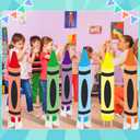 6 Pcs Kindergarten Graduation Decorations Crayon Yard Signs 31.5 Inch Large Preschool Graduation Outdoor Decor Crayon Party Photo Props for Classroom School Congrats Grad Back to School Decor