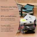 CozyWay Baby & Toddler Socks with Grippers Non Slip Ankle Grip Socks For Boys and Girls - Comfy Soft Cotton - 6 Pack (3-5T, Blue White Black)