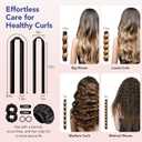 LitBear Heatless Curls Overnight, 2 Sizes of Soft Hair Rollers for Women with Bonnet to Sleep In, No Heat Hair Curlers Set with Scrunchies and Clips, for Long and Medium Hair (Black)