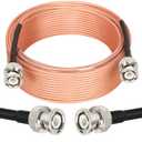 XRDS -RF BNC Cables 50FT, 50 Ohm BNC Male Cable RG316 Antenna Cable for Antenna Scanners Handheld Ham Radios etc.