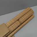 SEEYE Cordless Bamboo Roman Shades, Blackout Natural Bamboo Blinds for Indoor Windows, Roll Up Blind Privacy Shade for Home, Office, Door, UV Resistant & Easy to Install, 38" W x 64" H, Carbonized