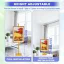 Adjustable Tabletop Desktop Easel Stand, Carbon Steel Picture Frame Desk Table Top Stand Up to 29.5" H Art Display Easel Support Holder for Photos Paintings and Canvases (Gold)