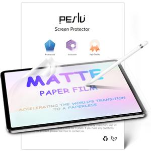 Peslv (2 Pack) Like Paper Screen Protector for iPad 10th 2022 10.9" & iPad 11th A16 2025 11", Matte Anti Glare PET Film/Blue Light Filter Eye Protection Cover/Drawing & Writing Feel Like on Paper