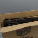 FDW Dog Crate for Small Dogs 24 Inch Folding Metal WirePet Cage Double Door W/Divider Panel Indoor Outdoor Kennel Leak-Proof Plastic Tray,Black