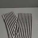 jinchan Double Layer Striped Linen Kitchen Tier Curtain Rustic Cafe for Living Room Bathroom Half Window Curtain Light Filtering Rod Pocket 1 Panel 36 Inch Charcoal Grey