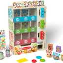 Melissa & Doug Sort-Stock-Select Wooden Vending Machine Toy with Play Food, Mini Vending Machine Toys & Play Money, Preschool Toys for Kids Ages 3+