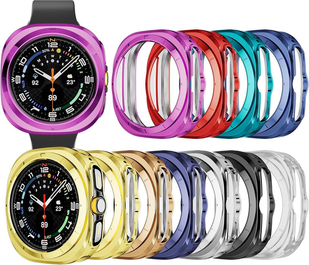 10-Pack Wugongyan Case for Samsung Galaxy Watch Ultra 47mm 2025/2024 Scratch Resistant Flexible TPU Cover Protective Bumper for Galaxy Watch Ultra Smartwatch Accessories (10-Pack)