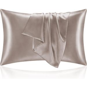 BEDELITE Satin Pillowcase for Hair and Skin, Super Soft and Cooling Similar to Silk Pillow Cases 2 Pack with Envelope Closure, Gift for Women Men(20"x30" Queen Size, Rose Taupe)