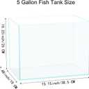 Vimvins 5 Gallon Glass Fish Tank, Easy to Maintain Small Aquarium for Betta/Goldfish/Snails/Shrimp and Aquatic Planting.
