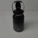 BJPKPK 87oz Insulated Water Bottle, Dishwasher Safe 2/3 Gallon Water Bottle with Ergonomic Handle, BPA Free Leak Proof Water Jug, Stainless Steel Metal Water Bottle with Anti-slip Bottom, Black