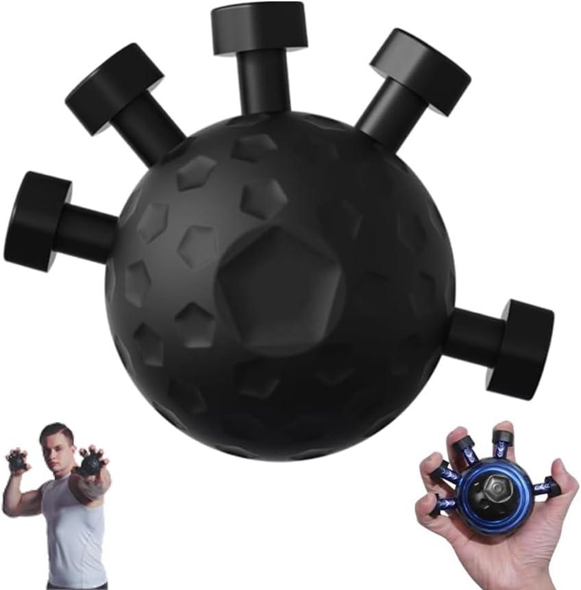 Finger Grip Strengthener Finger Exerciser,Silicone Grip Strength Trainer,Finger Strengthener Tool, Adjustable Hand Grip Strengthener (Black)