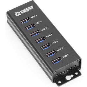 7-Port USB 3.2 Gen 1 Charging and SuperSpeed Mountable Data Hub
