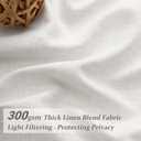 PleatedDrapes Beige White Sheer Linen Curtains 96 Inches Long for Bedroom, Neutral Modern Window Pinch Pleat Living Room Curtain for Sliding Glass Doors Light Filtering with Hooks 40" x 96"x 2Panels