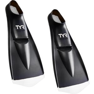 TYR FlexFins 2.0 Swim Fins Short Blade Training Fins for Swim Drills, Leg Strength, Technique & Flexibility Size men's 9-11 Women's 10,5-12,5 (Black)