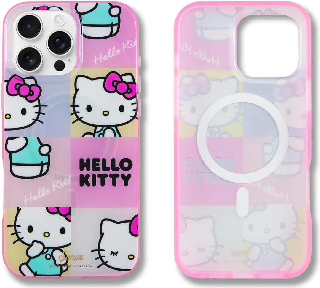 Sonix x Sanrio Phone Case for iPhone 16 Pro Max | Compatible with MagSafe | 10ft Drop Tested | Hello Kitty Grid