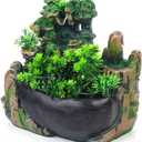 indoor stone fountain aquarium green plant indoor water fountain polyresin water fountain table decoration for home office