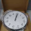 Mabpedo Modern Wall Clock, 10 Inch Digital Wall Clocks Battery Operated, Round Non Ticking Silent Analog Clock for Bedroom Living Room Kitchen Office Gym Classroom Decor, Black Battery Clock