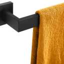 KOKOSIRI 24-Inch Single Towel Bar, Bathroom Kitchen Towel Holder, Wall Mounted SUS304 Stainless Steel Towel Rack, Matte Black, B4003BK-L24