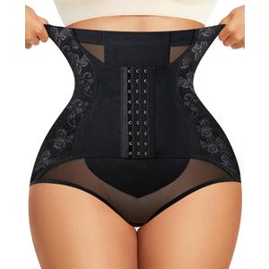 URSEXYLY Tummy Control Shapewear for Women Faja Body Shaper Breathable High Waisted Butt Lifting Panties(X-Large, Black)