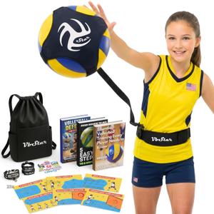 Volleyball Training Equipment Aid - Practice Your Serving, Setting & Spiking with Ease, Great Solo Serve & Spike Trainer for Beginners & Pro, Perfect Volleyball Gift