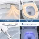 Higet Heated Bidet Toilet Seat, Electric, Elongated, Side Control Panel