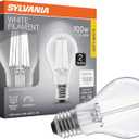 Sylvania A19 Clear LED White Filament Bulb, 11.5W, Dimmable, 1500 LMS, Medium Base, 2700K, Soft White - 2 Pack (42172)