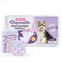 Disposable Dog Nappies Female, Dog Diapers for Female Dogs in Heat, Disposable Dog Period Pants for Bitch Puppy Doggy in Season(S, 20Pack)