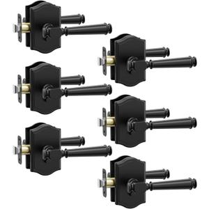 Asidrama 6 Pack Matte Black Privacy Interior Door Handles
