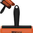 Triton Pet Hair Removal Tool w/Fur Trapping Compartment, 60% Smaller Storage Size, Reusable Shedding Roller, Cat and Dog Hair Remover for Car, Furniture, Carpet, Couch (Orange) (Large)