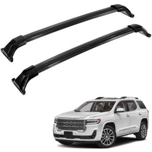 ALAVENTE Roof Rack Crossbar Compatible with GMC Acadia 2017-2023 with Side Rails 130lbs Adjustable Luggage Cargo Carrier Bar Rooftop Aluminum Made for Canoe Kayak Bike