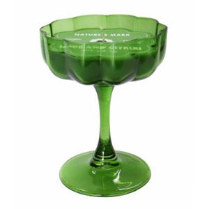 Nature's Mark Stem Glass Candle - Green