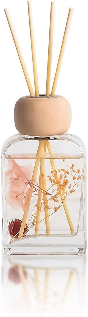 Reed Diffuser Set, 6.78 fl oz - Elegant Home Fragrance with 5 Sticks - Long-Lasting Scented Oil Diffuser for Room - Gardenia Floral